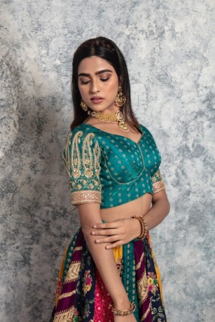 green-multi-colored-lehenga-set-big-1