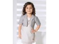 grey-pinstripe-shift-dress-with-matching-over-coat-for-girls-small-0