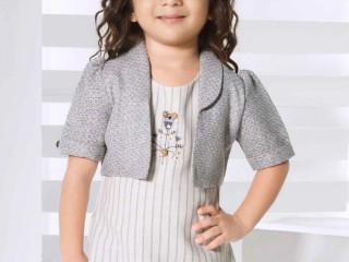 grey-pinstripe-shift-dress-with-matching-over-coat-for-girls