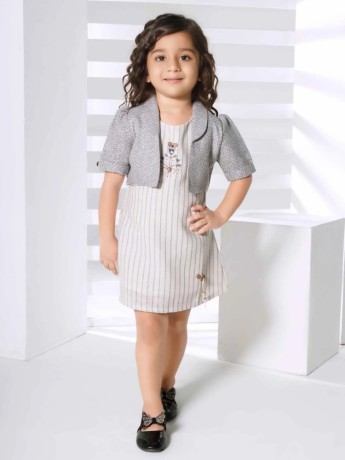grey-pinstripe-shift-dress-with-matching-over-coat-for-girls-big-1