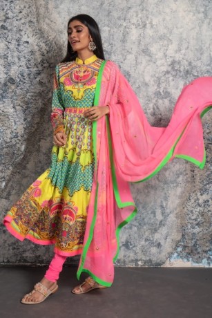 yellow-and-pink-multi-colored-anarkali-set-big-1